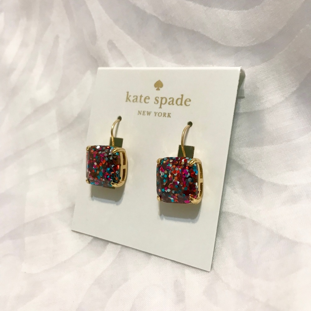 Kate Spade Multi-Glitter earrings. Brand new